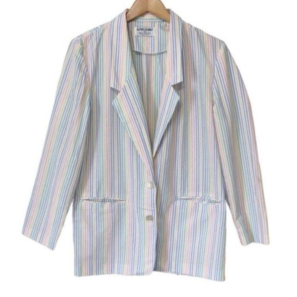 Vintage Alfred Dunner seersucker 80's‎ blazer size 8p